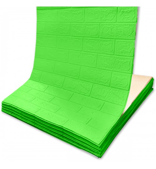 Самоклеющаяся декоративная 3D панель под зеленый кирпич в рулоне 20м 20000x700x3 мм