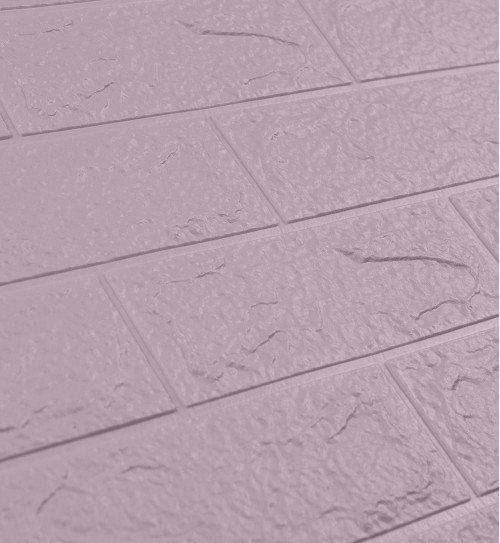 Самоклеющаяся декоративная 3D панель под светло-фиолетовый кирпич 3 мм Самоклеющаяся декоративная 3D панель под светло-фиолетовый кирпич 3 мм